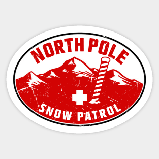 North Pole Snow Patrol Sticker